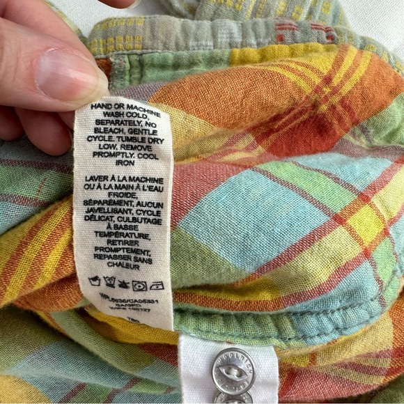 Vintage Woolrich Organic Cotton Embroidered Zip up hoodie pastel green medium - Picture 9 of 13